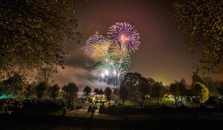 Fireworks over Castle Park